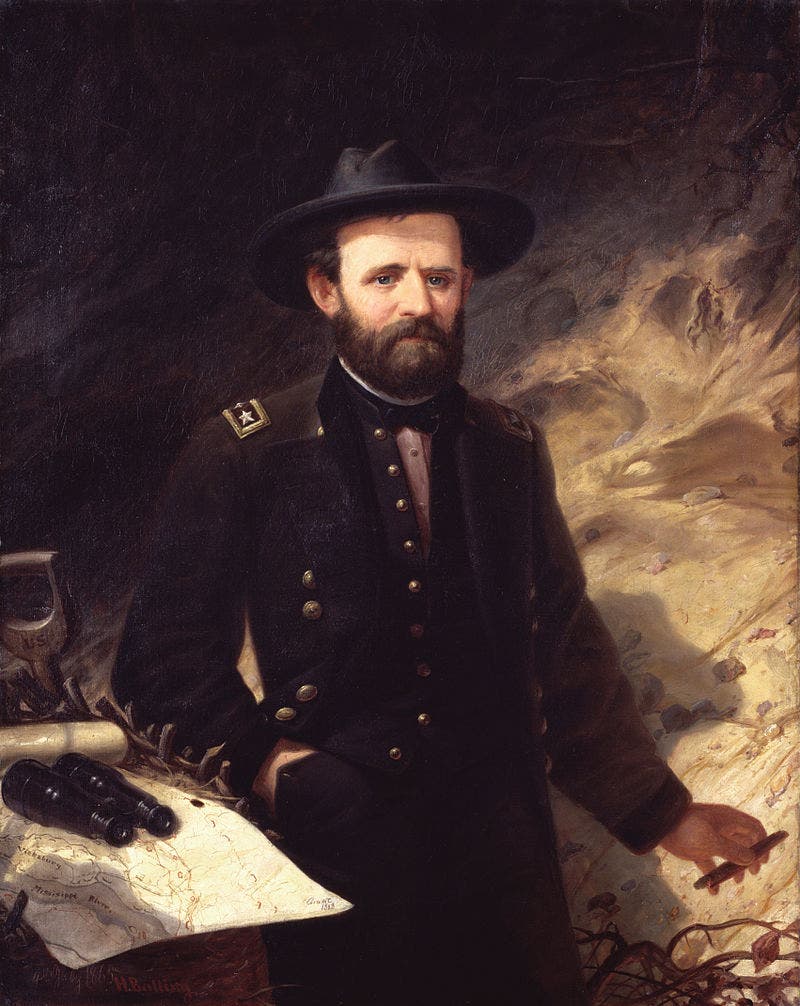 لوحة زيتية تجسد الجنرال يوليسيس غرانت