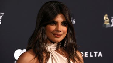 Priyanka Chopra Jonas arrives at the Pre-Grammy Gala And Salute To Industry Icons at the Beverly Hilton Hotel on January 25, 2020, in Beverly Hills, California. (AP)