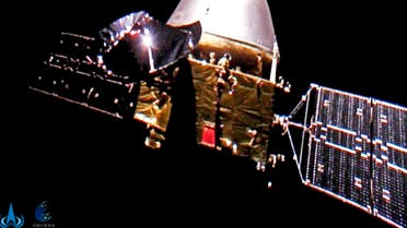 The Tianwen-1 probe en route to Mars. (CNSA via AP)