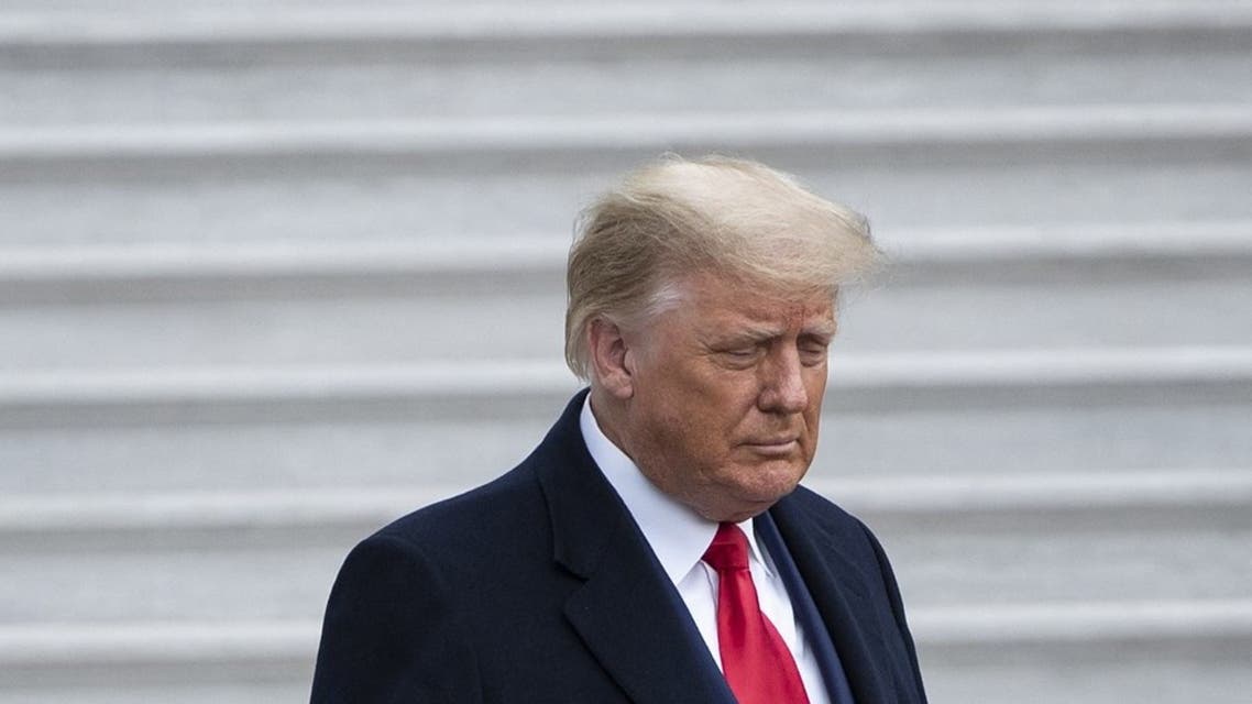 Donald Trump departs the White House in Washington, DC, on December 12, 2020. (AFP)
