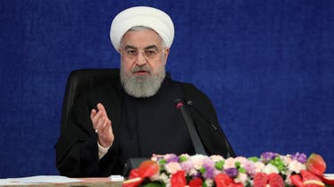 Iran's President Hassan Rouhani chairing a weekly COVID-19 taskforce meeting in the capital Tehran. (AFP)