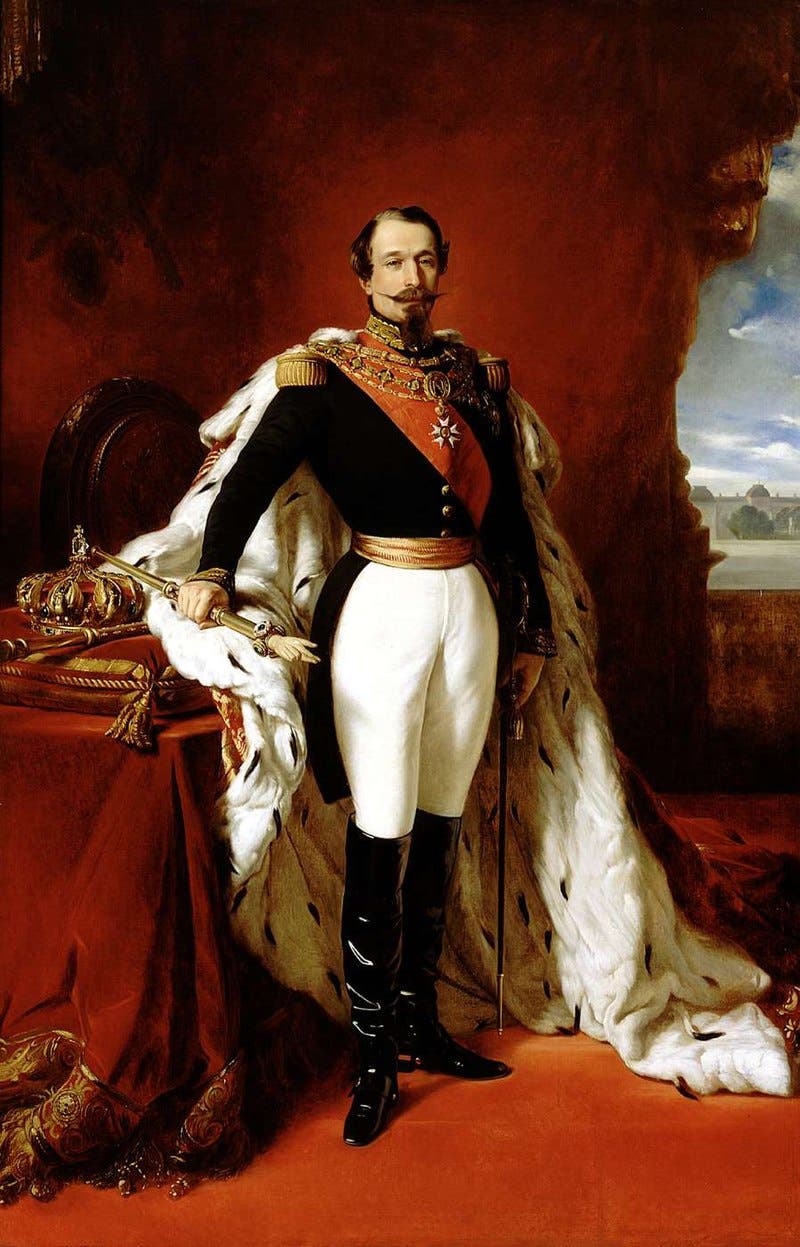 صورة للويس نابليون بونابرت الذي اصبح ملك فرنسا لاحقا وحمل لقب نابليون الثالث