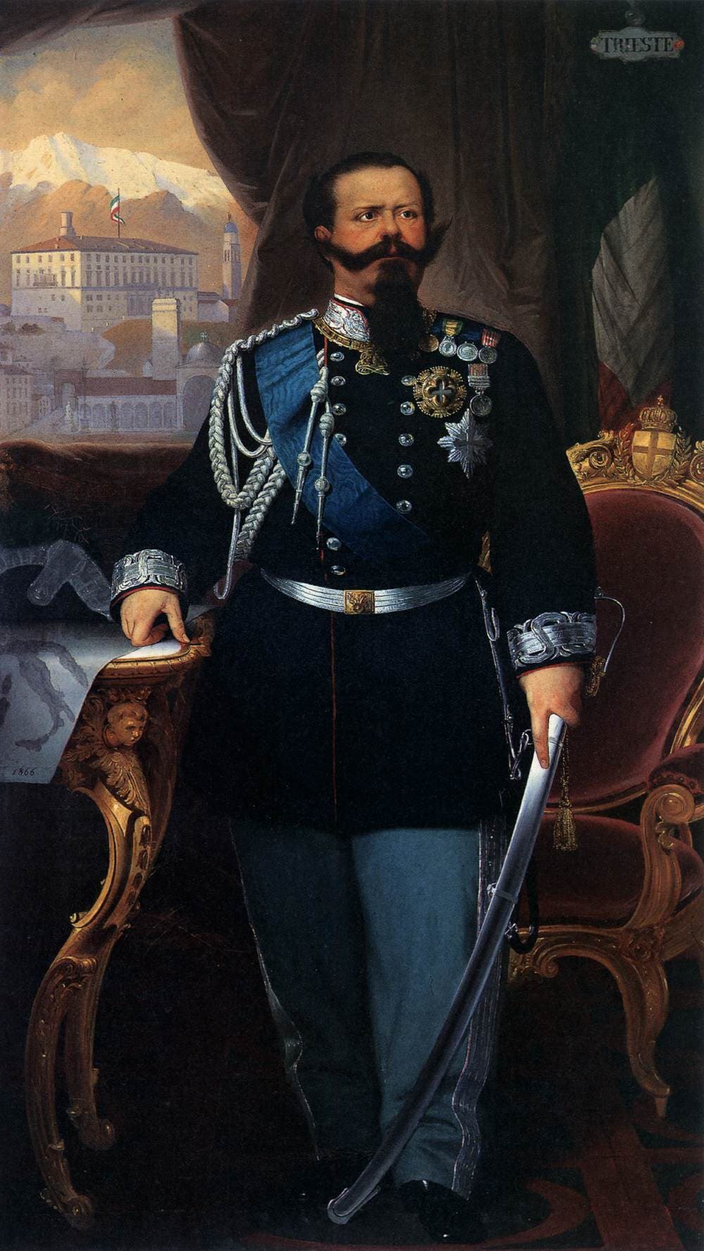 Portrait of King Victor Emmanuel II of Italy