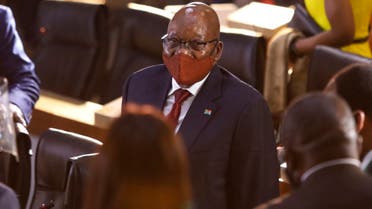 Former South African President Jacob Zuma arrives Commission of Inquiry into State Capture in Johannesburg, on November 16, 2020. (AFP)