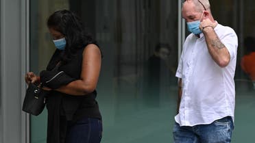 British national Nigel Skea arrives at the State Court in Singapore on February 15, 2021, where he faced charges of breaching the COVID-19 coronavirus stay home regulations. (File photo: AFP)