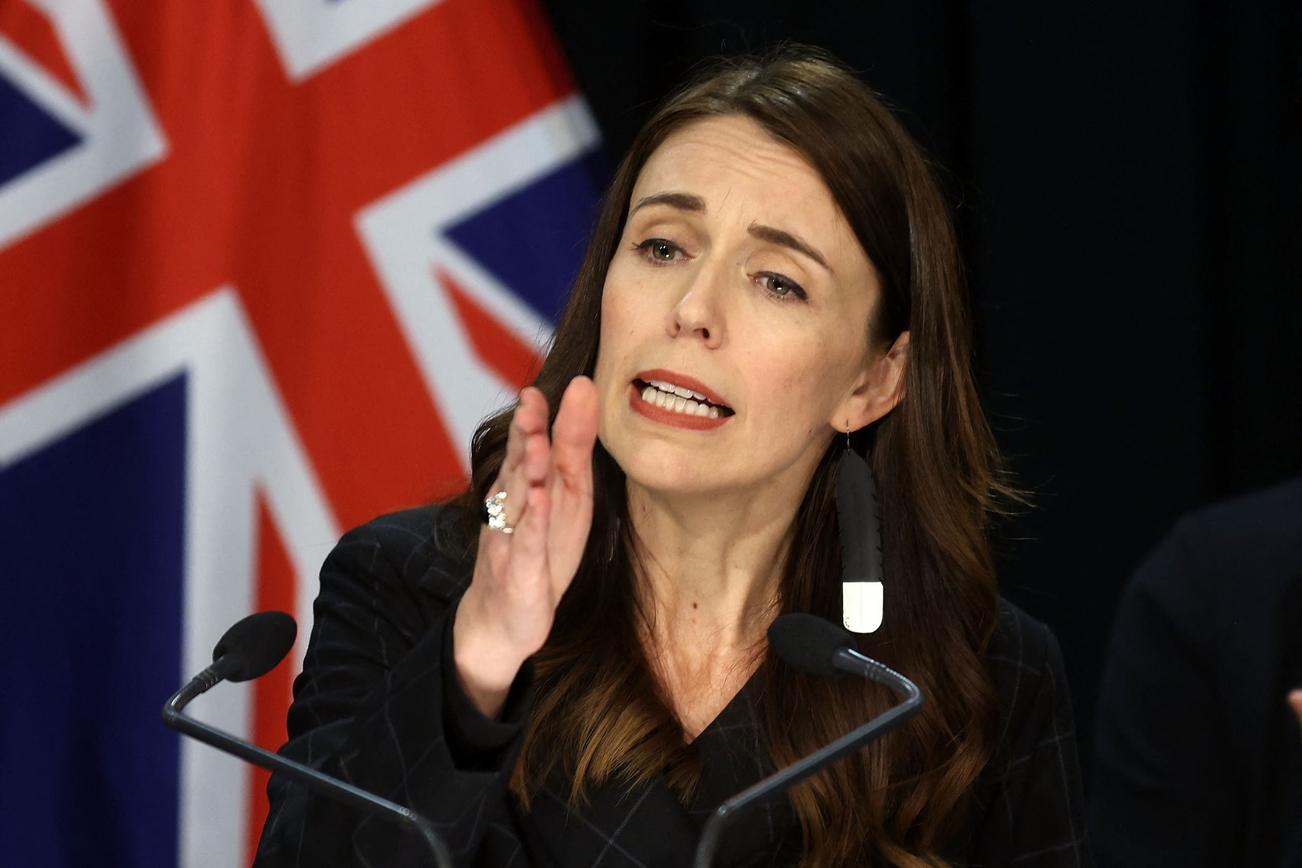New Zealand's Prime Minister Jacinda Ardern speak during a press conference about the charges laid over the 2019 White Island volcanic eruption, in Wellington on November 30, 2020. (File photo: AFP)