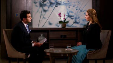 Raghad Saddam Hussein in an exclusive interview with Al Arabiya in 2021. (File photo)