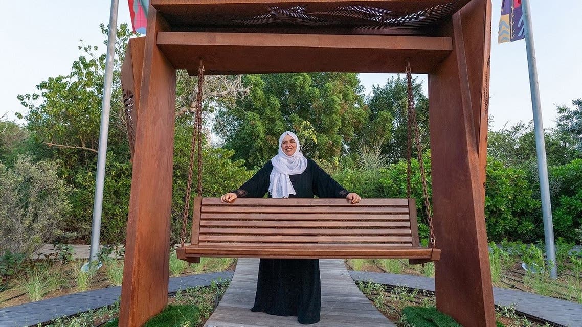The Island’s new feature, titled ‘The Swing’, a commissioned work by Emirati artist Azza Al Qubaisi, reflects the theme of the pearl harvest season during the pre-oil time. (Supplied)