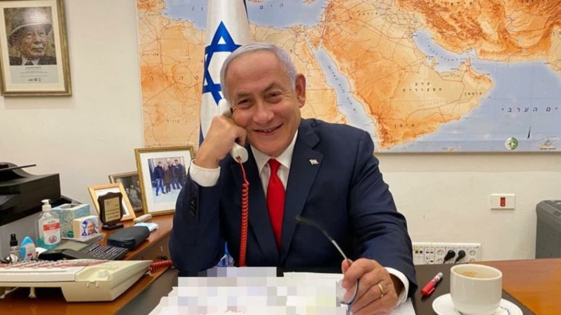 Israel’s Netanyahu holds phone call with Biden. (Photo via @netanyahu/Twitter)