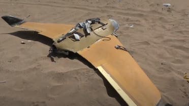 طائرة مسيرة درون حوثية تم إسقاطها في الدريهمي في الحديدة غرب اليمن في 17 فبراير 2021 الحوثيية الحوثي