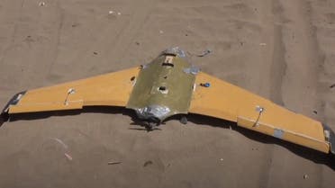 طائرة مسيرة درون حوثية تم إسقاطها في الدريهمي في الحديدة غرب اليمن في 17 فبراير 2021 الحوثيية الحوثي
