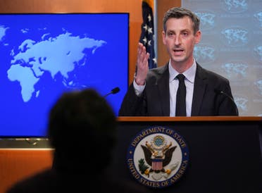 State Department Ned Price speaks to reporters in Washington, Feb. 17, 2021. (AFP)