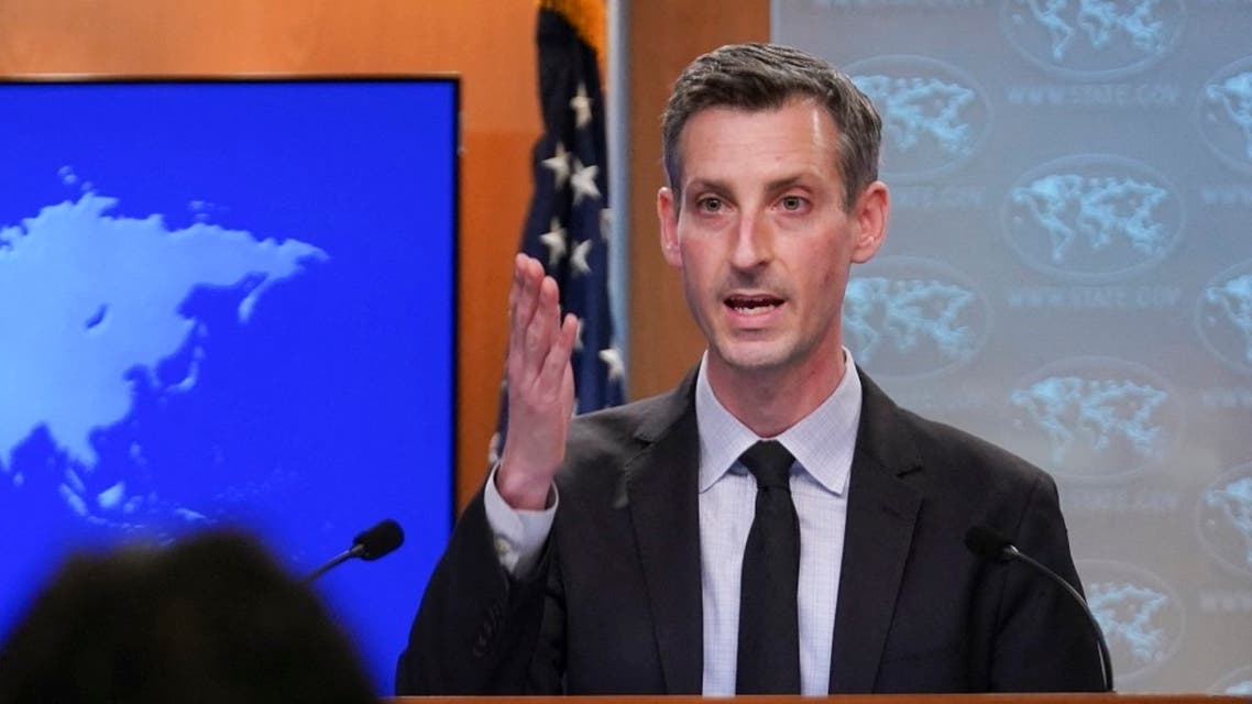 State Department Ned Price speaks to reporters in Washington, Feb. 17, 2021. (AFP)