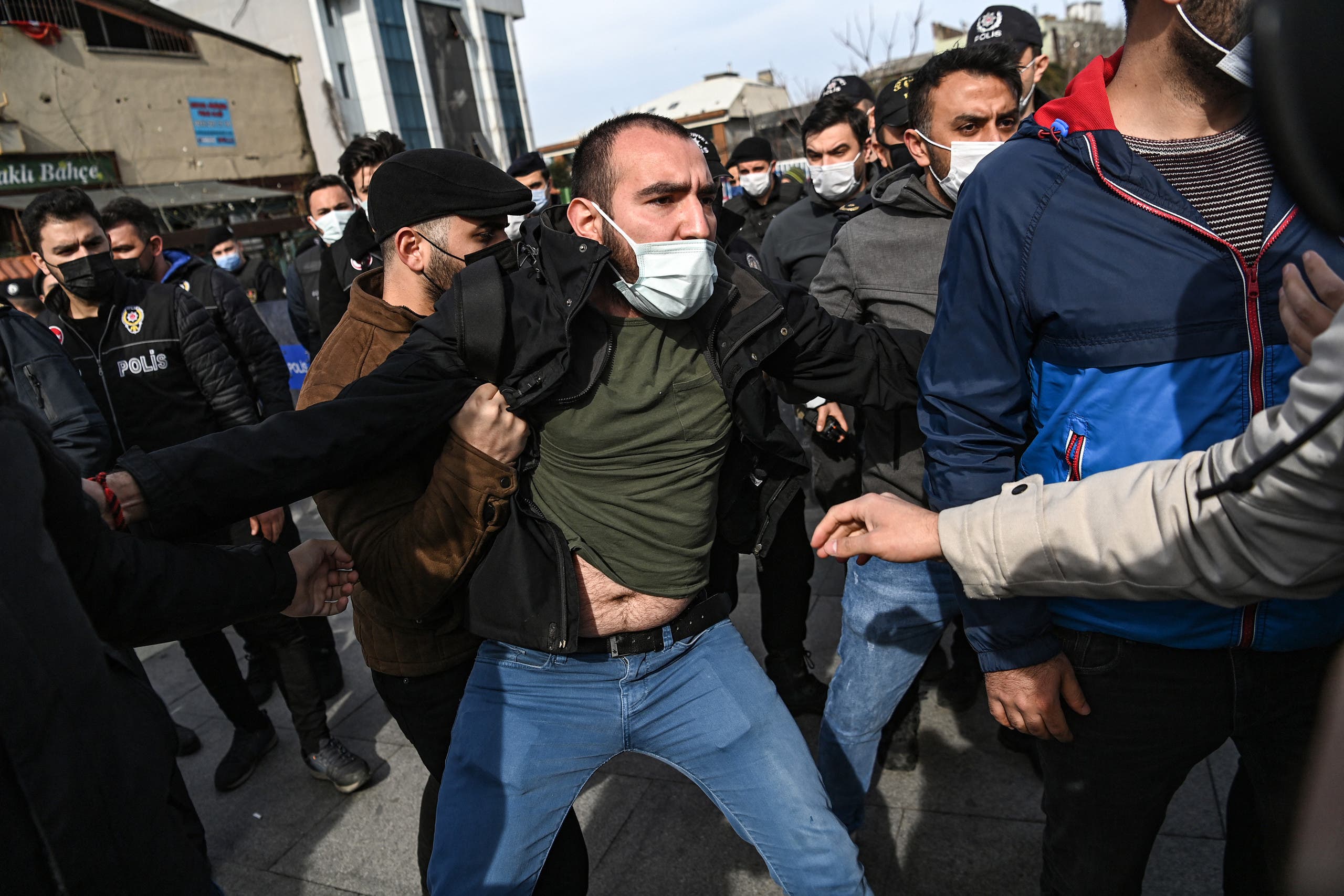 من التظاهرات الطلابية في تركيا 