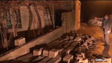 n image grab from footage obtained from Iranian State TV IRIB on February 18, 2021 shows damage following a 5.4 magnitude earthquake near the town of Sisakht. (AFP via Irib News Agency)