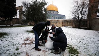 Snow in the Middle East: Jerusalem’s holy sites appear under a layer of white 