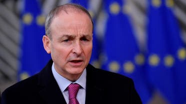 Ireland’s PM Micheal Martin speaks as he arrives to attend a face-to-face EU summit amid the coronavirus disease lockdown in Brussels, Belgium December 10, 2020. (John Thys/Pool via Reuters)