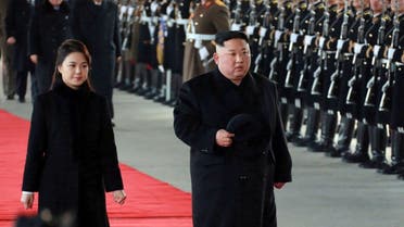 زعيم كوريا الشمالية وزوجته ري سول جو