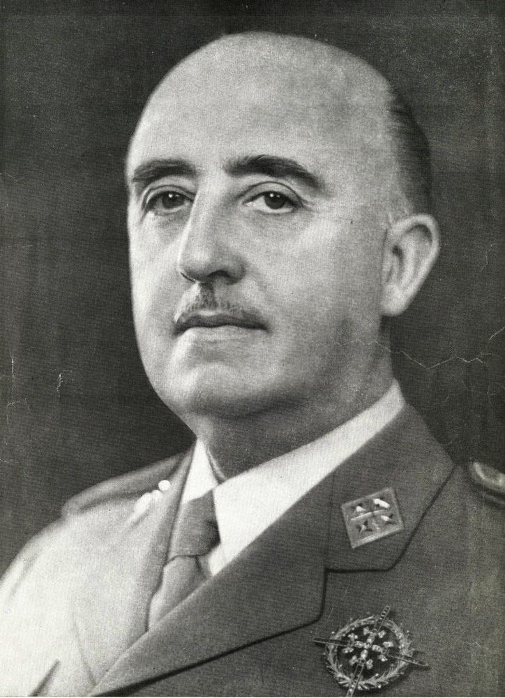 Portrait of the Spanish dictator Francisco Franco