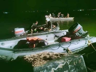 من موقع حادث غرق مركبين ببحيرة مريوط في الإسكندرية