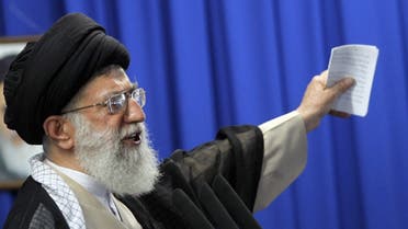 Iran's supreme leader Ayatollah Ali Khamenei gestures as he addresses the weekly Muslim Friday prayers at Tehran University on June 19, 2009. (File photo: AFP)