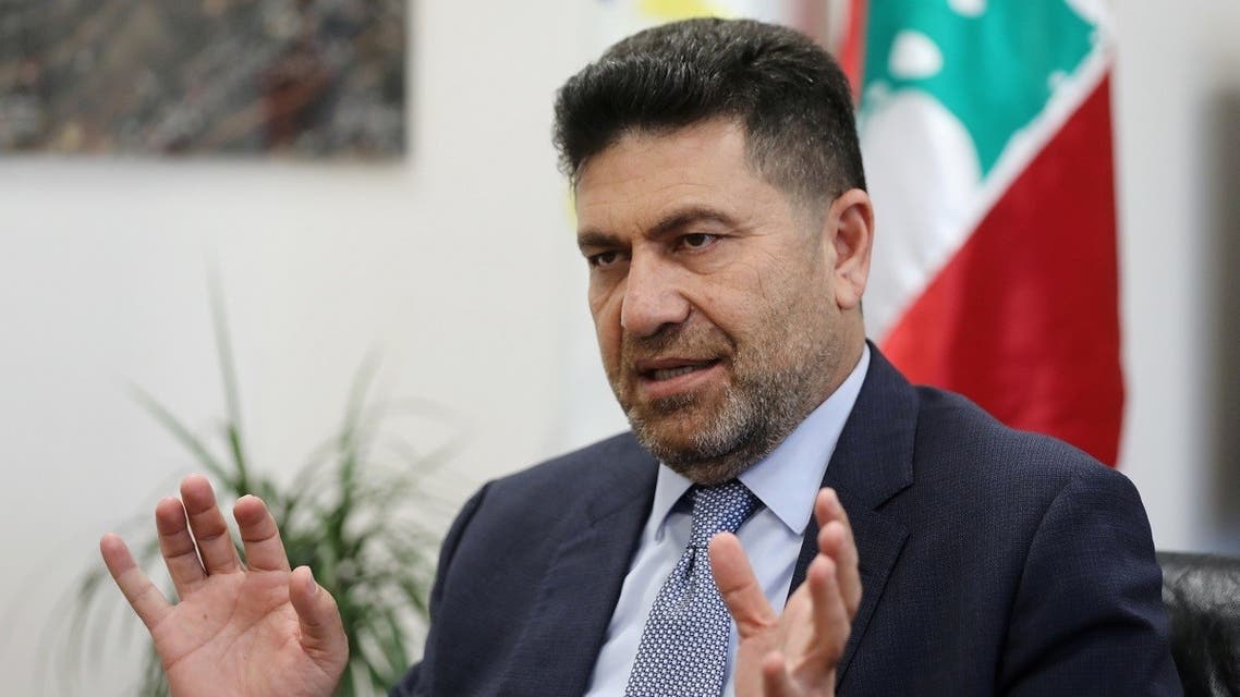 Lebanese Energy Minister Raymond Ghajar speaks during an interview with Reuters in Beirut, Lebanon May 20, 2020. (Reuters/Mohamed Azakir)