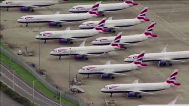 Planes gounded Britain's Heathrow during the COVID-19 pandemic. (File photo)