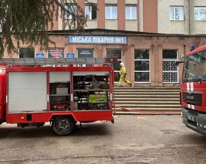 صورة نقلتها مواقع أوكرانية للمستشفى حيث وقع الانفجار
