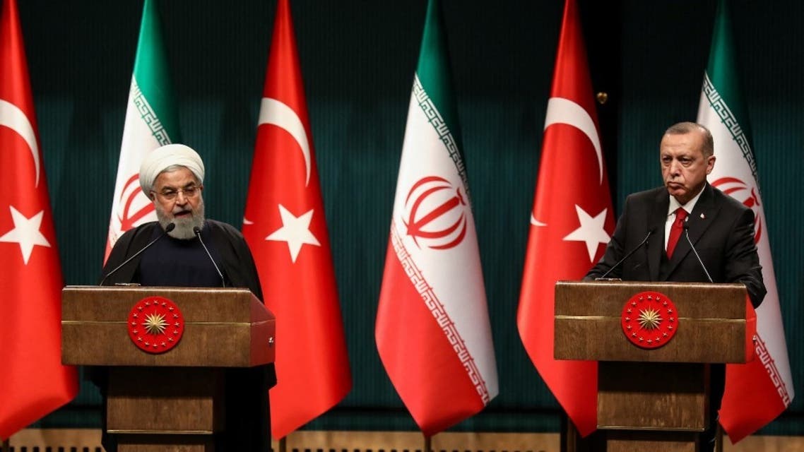 Iran's President Hassan Rouhani (L) and Turkey's President Recep Tayyip Erdogan (R) attend a joint press conference at the Turkish presidential complex in Ankara on December 20, 2018. (Reuters)