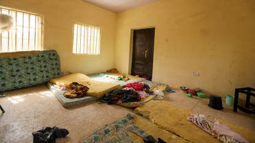 The view shows the interior of one of the school hostels where over 300 JSS Jangebe school girls were abducted from by bandits, in Zamfara, Nigeria February 27, 2021. (Reuters)