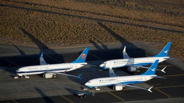  An aerial photo shows China Southern Airlines and Xiamen Airlines Boeing 737 MAX 8 aircraft at Boeing facilities at the Grant County International Airport in Moses Lake, Washington. (Reuters)