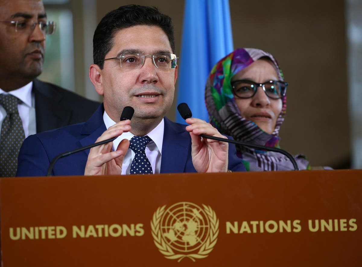 Moroccan Foreign Minister Nasser Bourita attends a news conference after a roundtable on Western Sahara at the United Nations in Geneva, Switzerland. (File photo: Reuters)