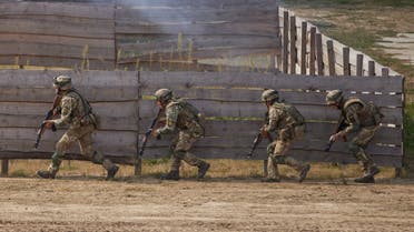 Servicemen take part in the Rapid Trident – 2020 international military exercises in Lviv Region, Ukraine September 17, 2020. (Reuters)