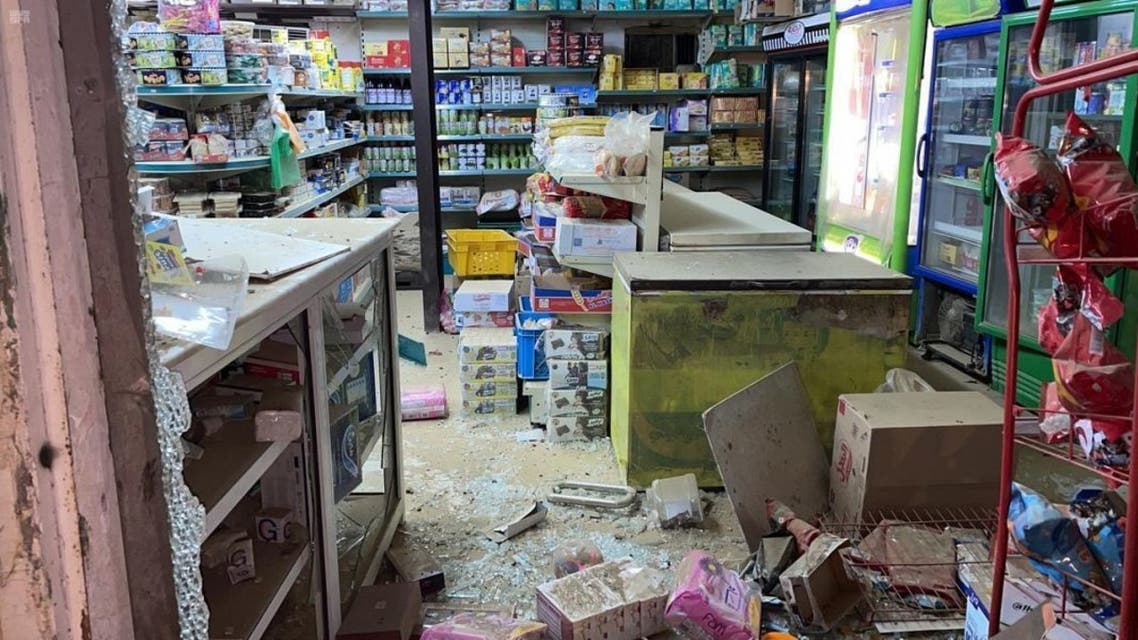 Saudi Arabia says a military projectile launched by Yemen’s Iran-backed Houthi militia fell in the Kingdom’s southern Jazan region, March 2, 2021. (SPA)