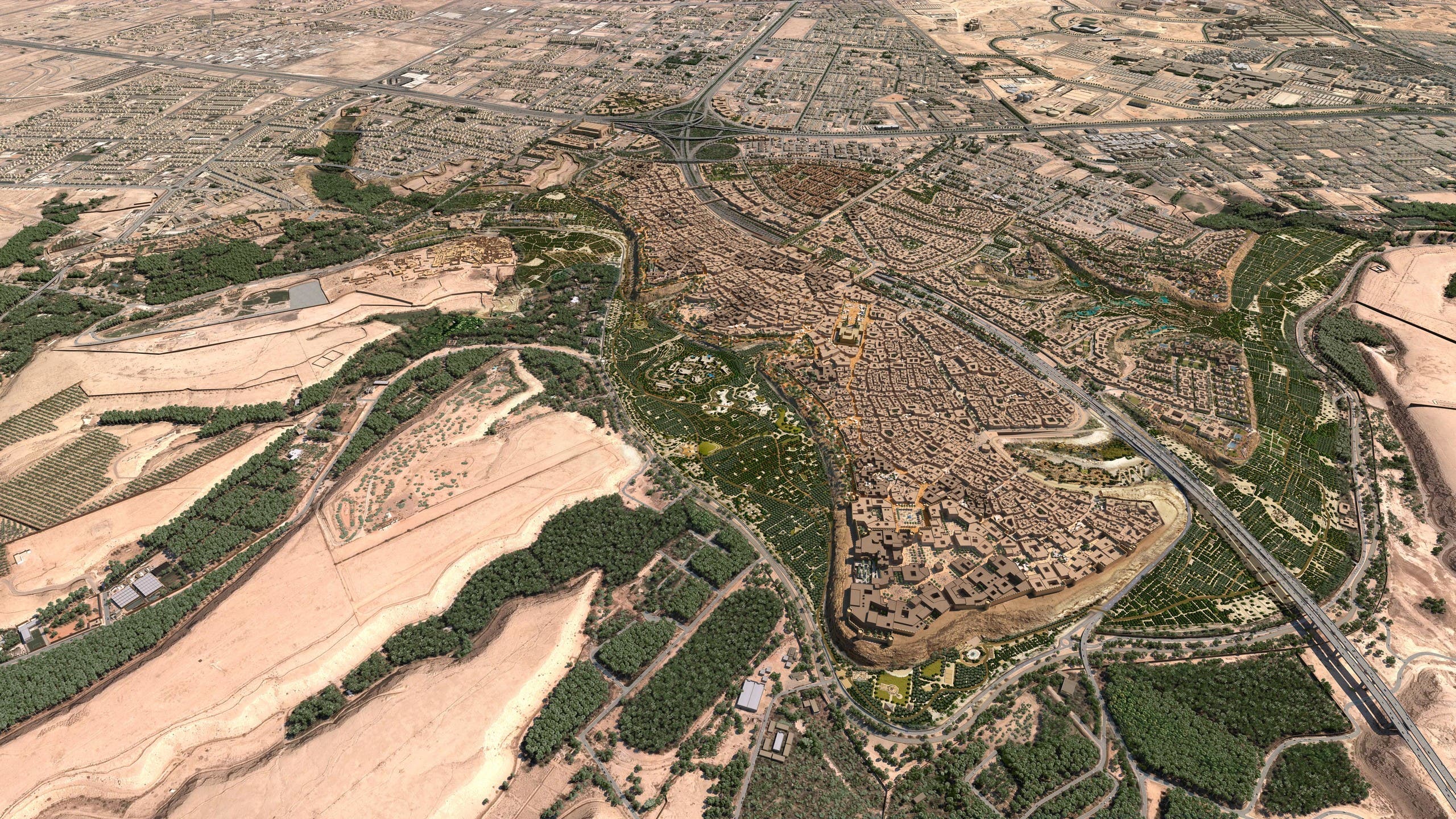 An ariel view of Al-Diriyah Gate. (Supplied)