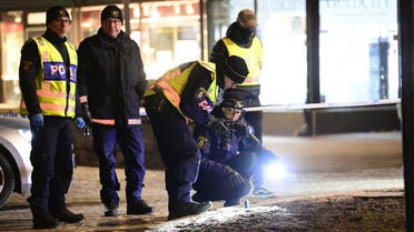 الشرطة السويدية من مكان حادثة الطعن (أرشيفية- فرانس برس)