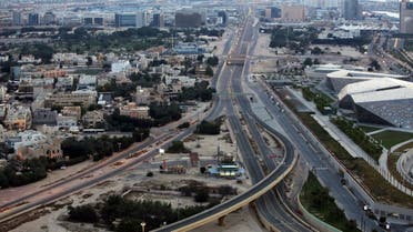 A photo taken on March 23, 2020, shows an empty highway in Kuwait city a day after authorities declared a nationwide curfew amid the COVID-19 coronavirus pandemic. (AFP)