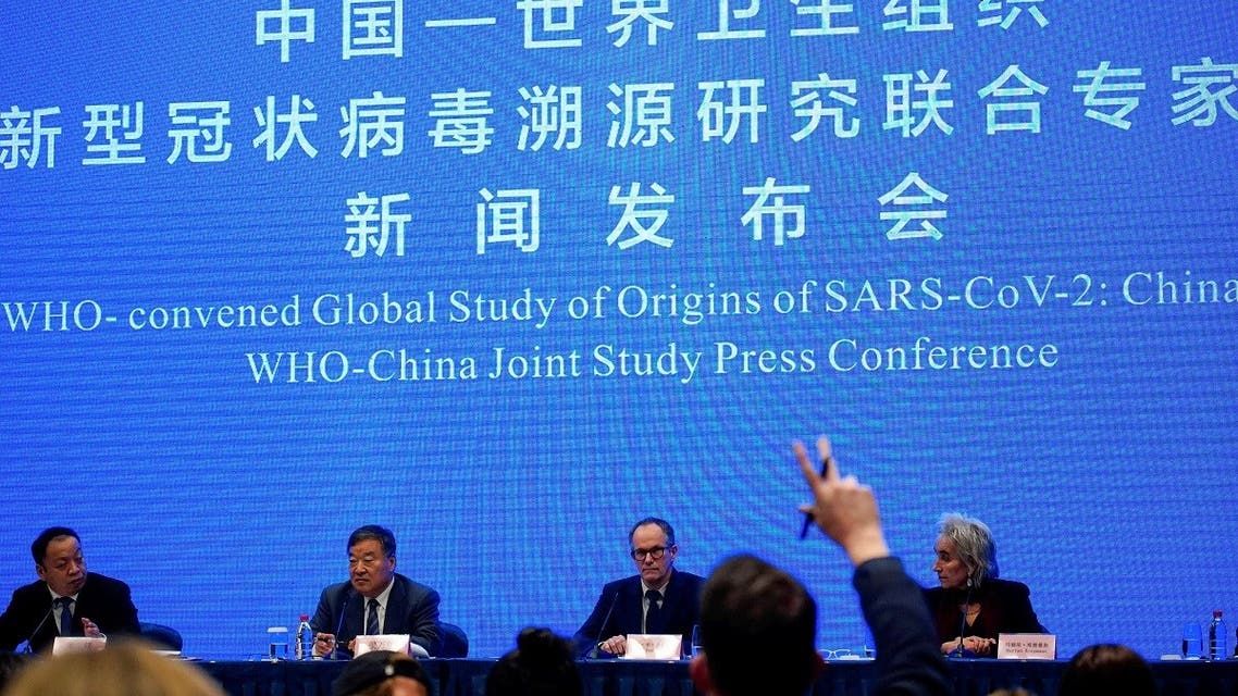 Peter Ben Embarek, a member of the World Health Organization (WHO) team tasked with investigating the origins of the coronavirus disease, attends the WHO-China joint study news conference at a hotel in Wuhan, Hubei province, China, on February 9, 2021. (Reuters)