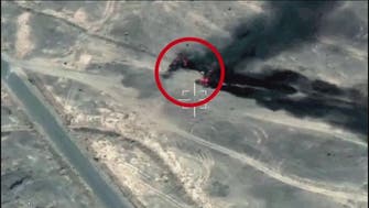 التحالف ينشر فيديو لتدمير درون مفخخة قبل إطلاقها من اليمن