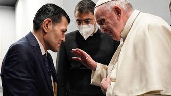 Pope Francis meets father of drowned Syrian boy Alan Kurdi in Iraq’s Erbil