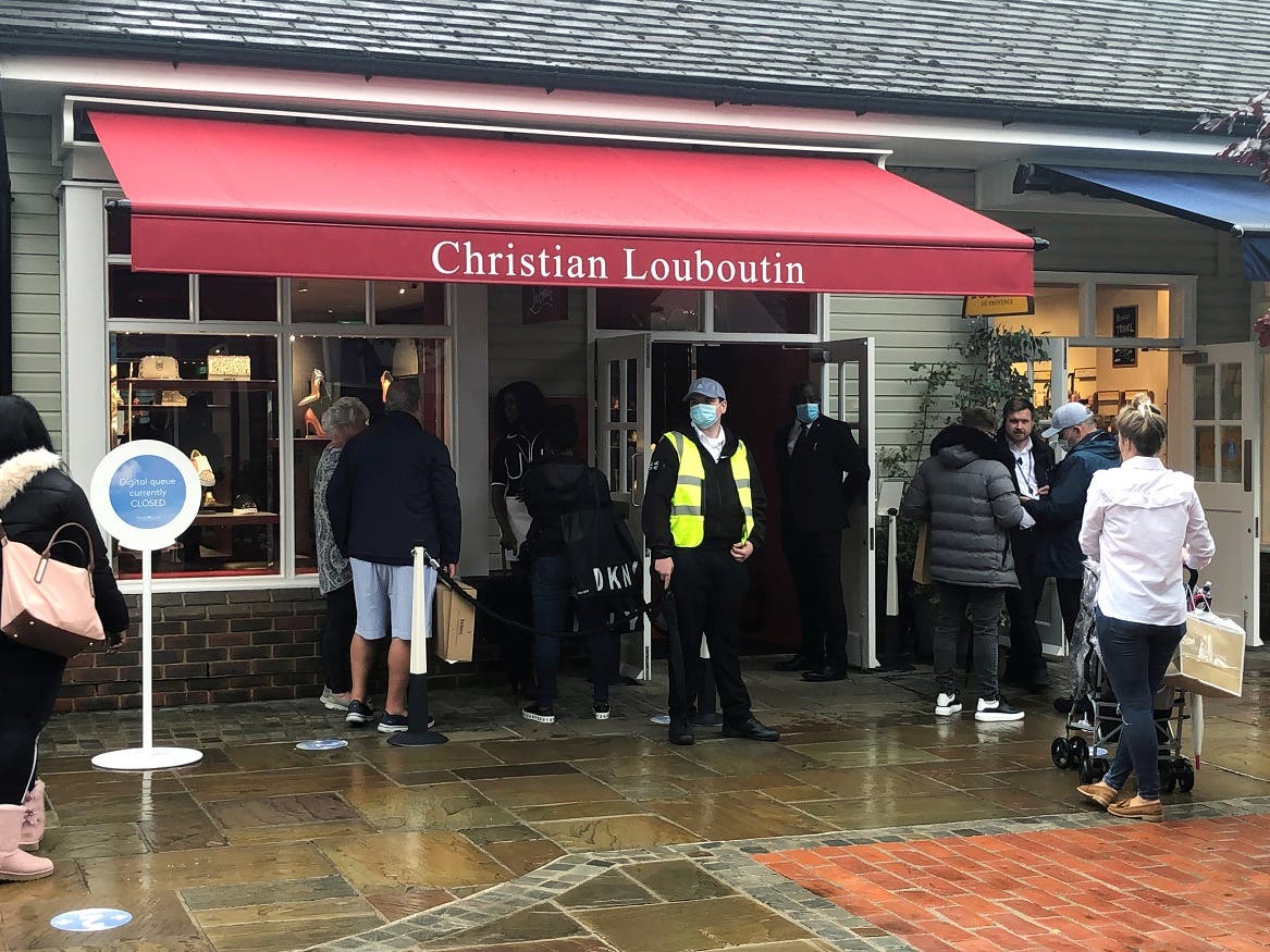 The Christian Louboutin outlet in Bicester Village, UK is having