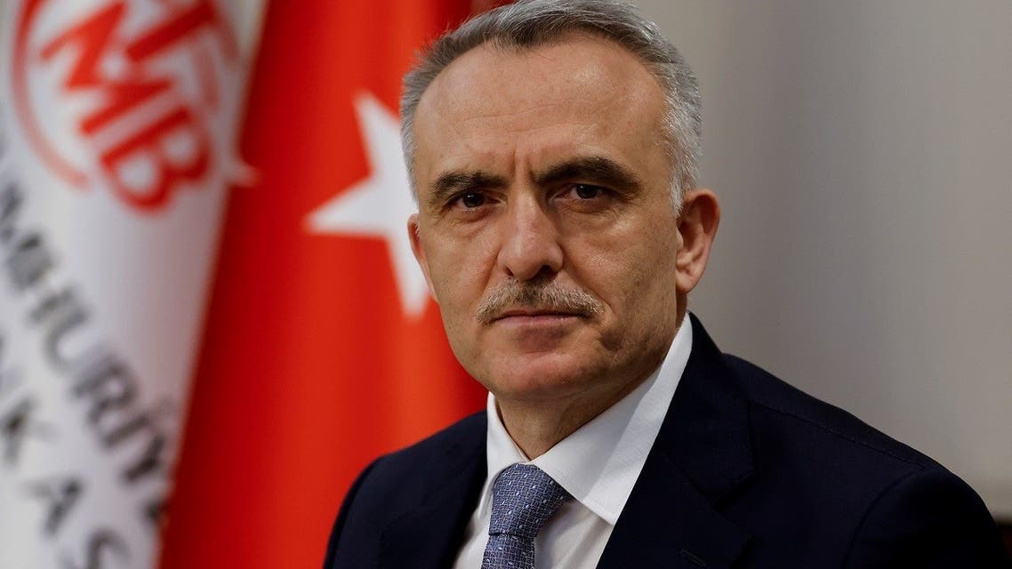 Turkey’s Central Bank Governor Naci Agbal poses during an interview in his office in Istanbul, Turkey. (Reuters)