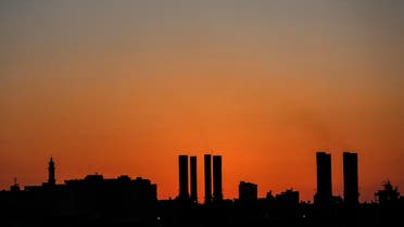 A picture shows a power generating facility in the middle of the Gaza Strip during sunset on August 17, 2020 as Gaza's electricity authority announced that more service cuts would be implemented from due to lack of fuel. Israel halted the import of fuel into the Gaza Strip, the latest punitive measure over a wave of airborne fire bombs from the Palestinian territory. (File photo: AFP)