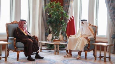 Prince Faisal and Qatar Emir Sheikh Tamim