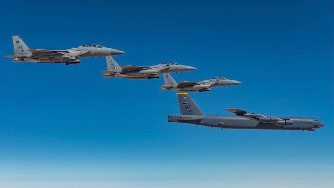 Joint exercises between the Saudi fighters and the two American B-52 bombers