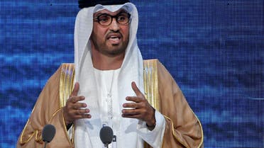 UAE's Minister of State and CEO of the Abu Dhabi National Oil Company (ADNOC) Sultan ahmed al-Jaber speaks during the opening ceremony of the Abu Dhabi International Petroleum Exhibition and Conference (ADIPEC) in Abu Dhabi on November 11, 2019. AFP