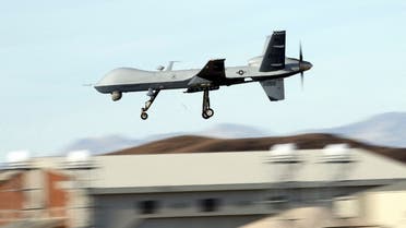 Image has been reviewed by the U.S. Military prior to transmission.) An MQ-9 Reaper remotely piloted aircraft (RPA) flies by during a training mission at Creech Air Force Base on November 17, 2015 in Indian Springs, Nevada. (AFP)