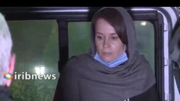  In this frame grab from Iranian state television video aired Wednesday, Nov. 25, 2020, British-Australian academic Kylie Moore-Gilbert, is seen in Tehran, Iran. (Iranian State Television via AP)