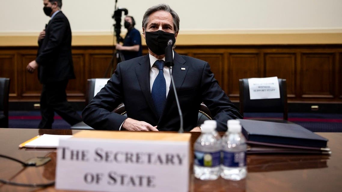 Secretary of State Antony Blinken before the House Committee on Foreign Affairs, March 10, 2021. (AP)