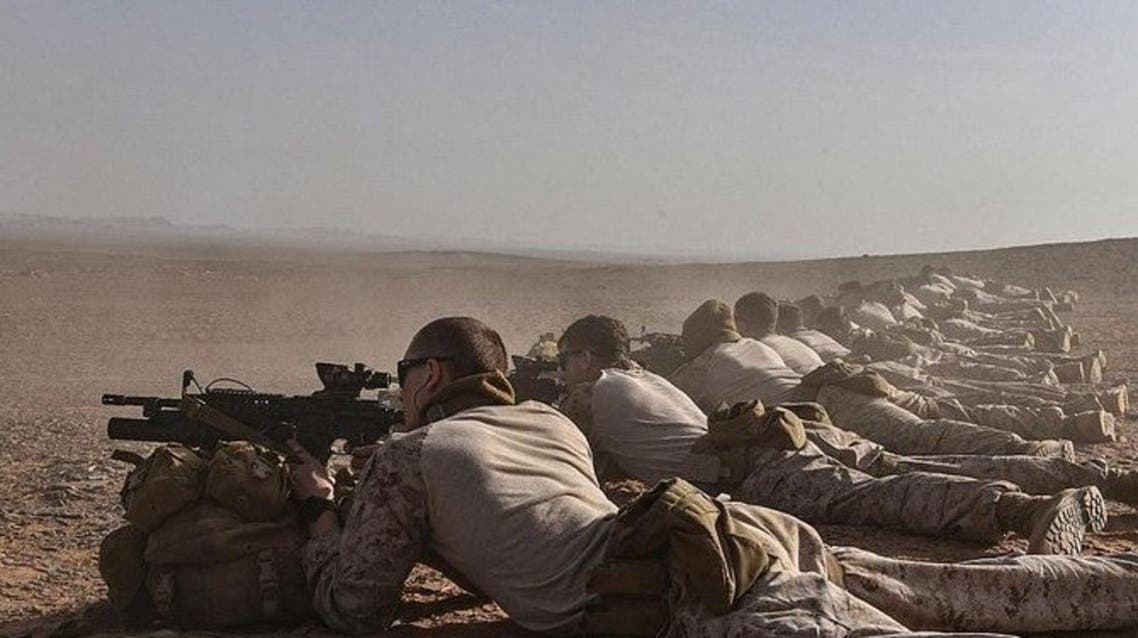 Saudi and US ground forces taking part in Falcon Claw's 2 exercise in December 2020, Saudi Arabia. (File photo: SPA)